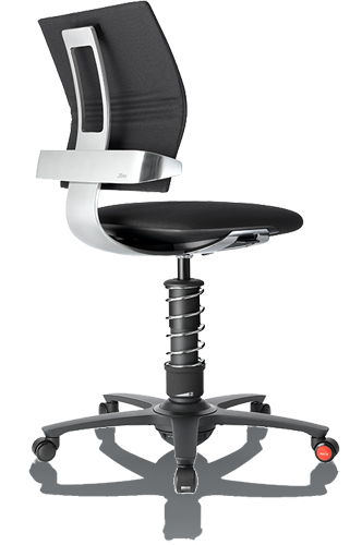 3Dee Active-Office-Chair mit swopper Technologie und Ergonomie Lehne -Bezug Mikrofaser oder Leder